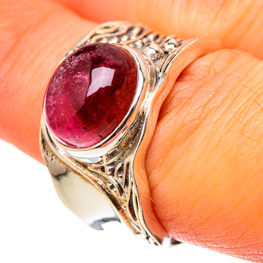 Pink Tourmaline Rings handcrafted by Ana Silver Co - RING101471