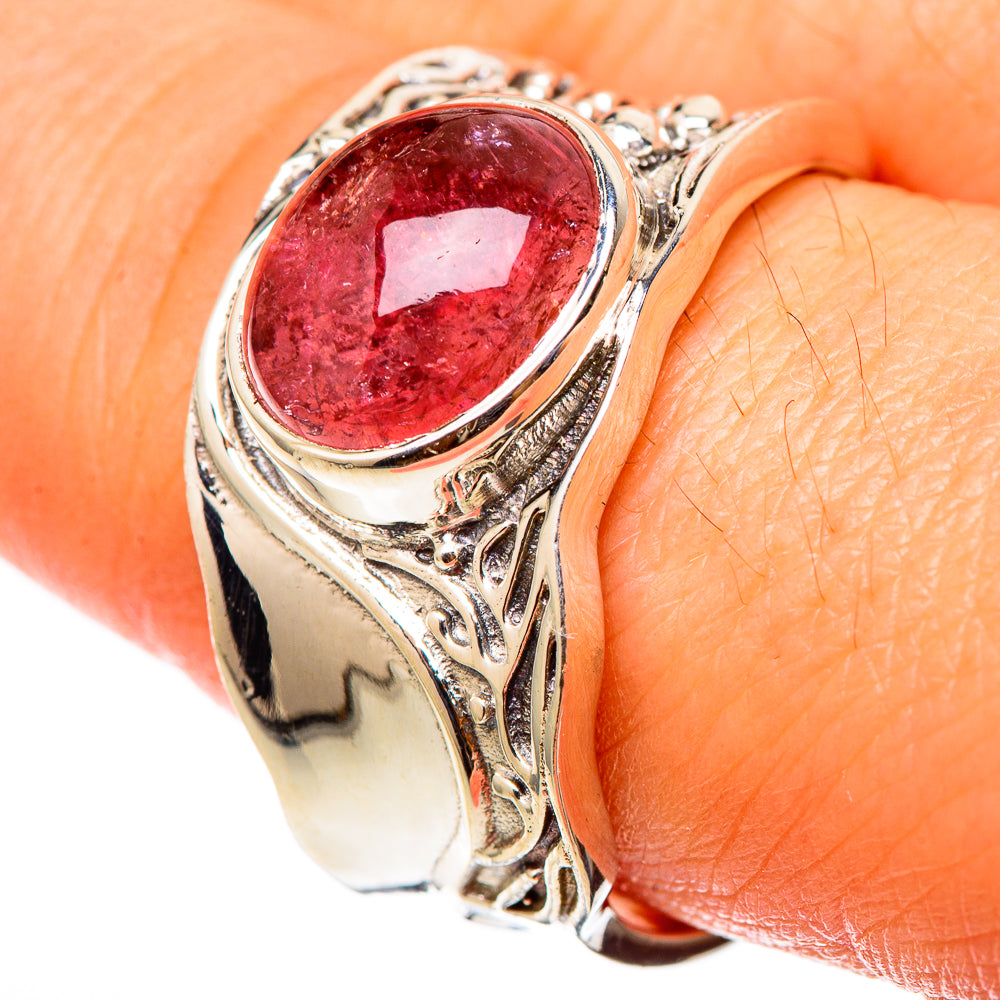 Pink Tourmaline Rings handcrafted by Ana Silver Co - RING101473