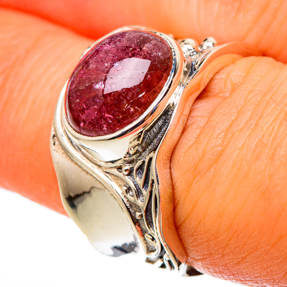 Pink Tourmaline Rings handcrafted by Ana Silver Co - RING101484
