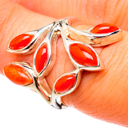 Mediterranean Red Coral Rings handcrafted by Ana Silver Co - RING101485