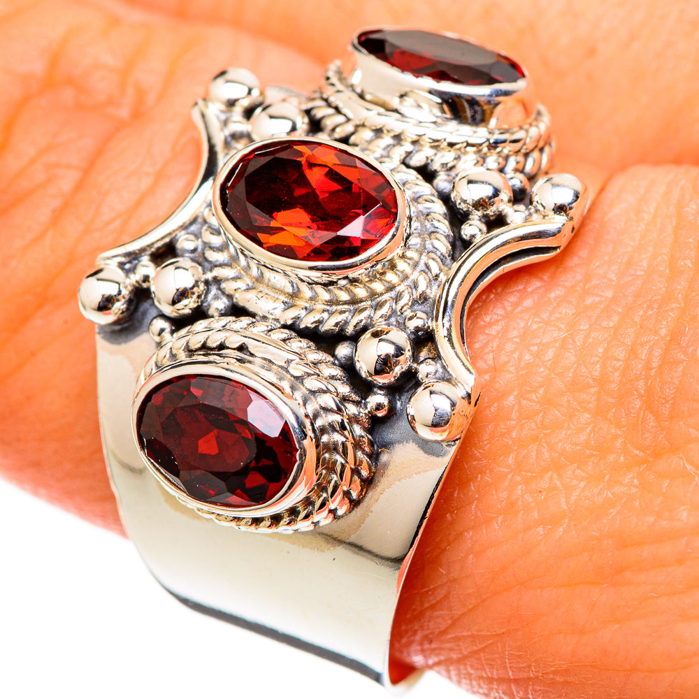 Garnet Rings handcrafted by Ana Silver Co - RING101486
