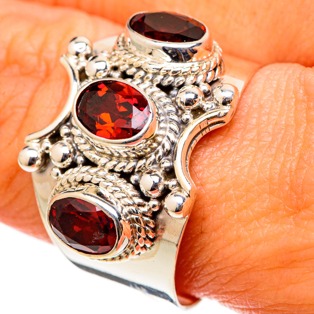Garnet Rings handcrafted by Ana Silver Co - RING101491