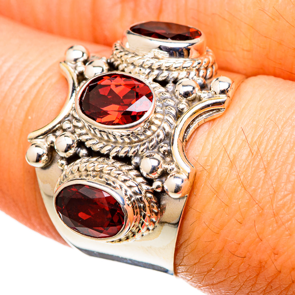 Garnet Rings handcrafted by Ana Silver Co - RING101495