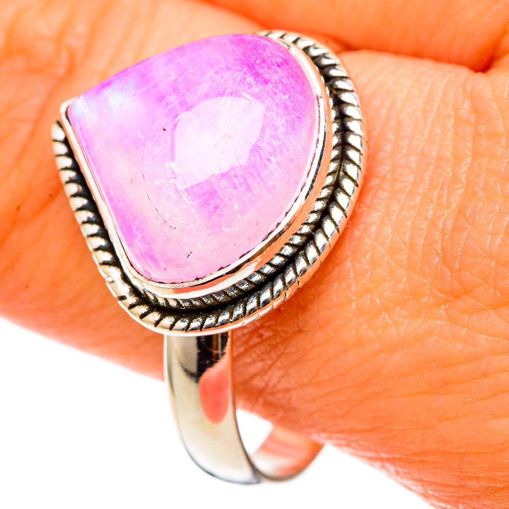 Pink Moonstone Rings handcrafted by Ana Silver Co - RING101503