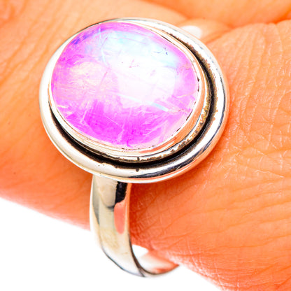 Pink Moonstone Rings handcrafted by Ana Silver Co - RING101506