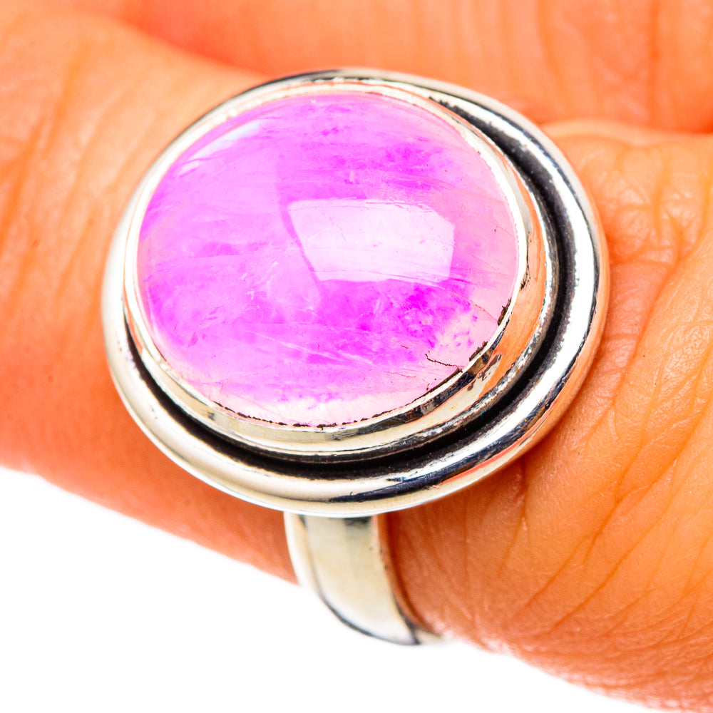 Pink Moonstone Rings handcrafted by Ana Silver Co - RING101517