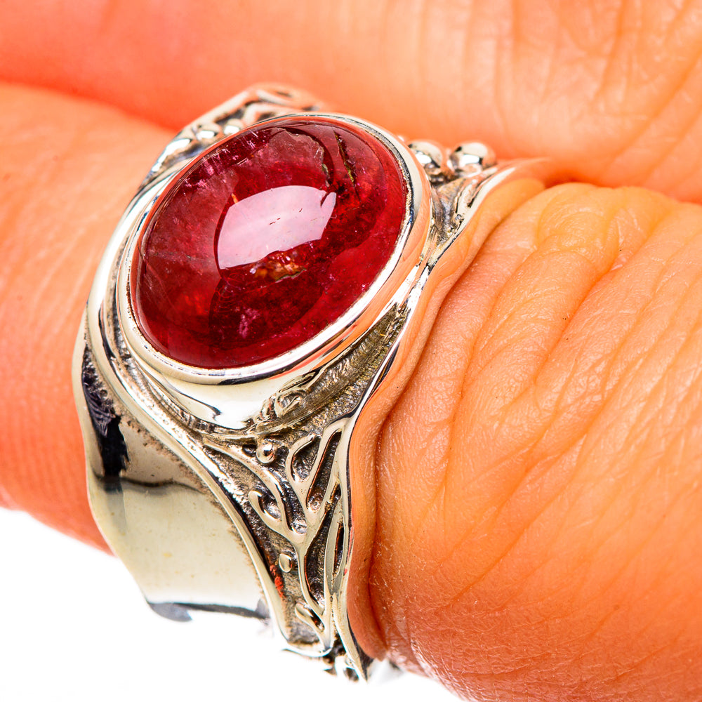 Pink Tourmaline Rings handcrafted by Ana Silver Co - RING101518