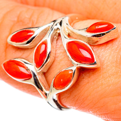 Mediterranean Red Coral Rings handcrafted by Ana Silver Co - RING101519