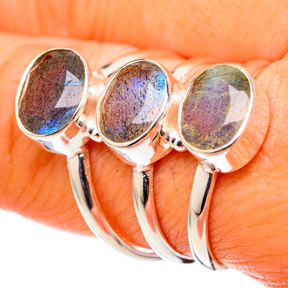 Labradorite Rings handcrafted by Ana Silver Co - RING101533