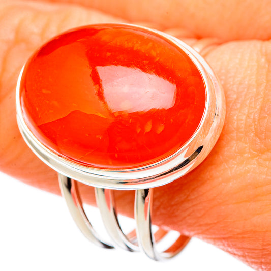 Carnelian Rings handcrafted by Ana Silver Co - RING101534