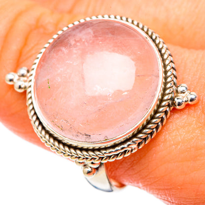 Rose Quartz Rings handcrafted by Ana Silver Co - RING101536