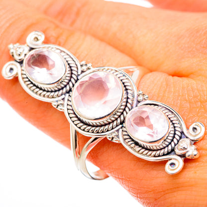 Rose Quartz Rings handcrafted by Ana Silver Co - RING101538