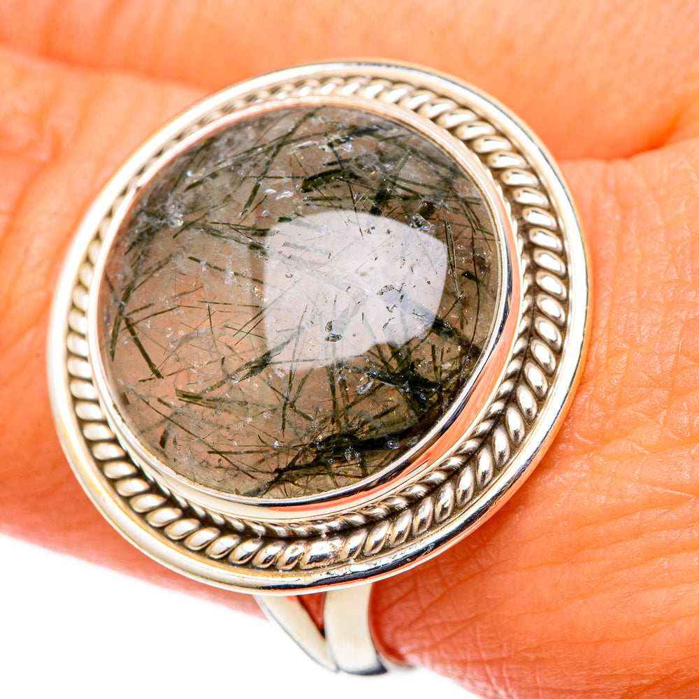 Tourmalinated Quartz Rings handcrafted by Ana Silver Co - RING101541