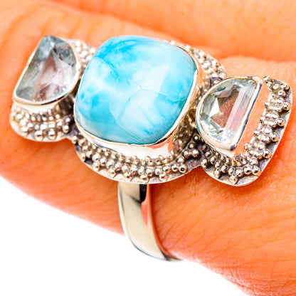 Larimar Rings handcrafted by Ana Silver Co - RING101551