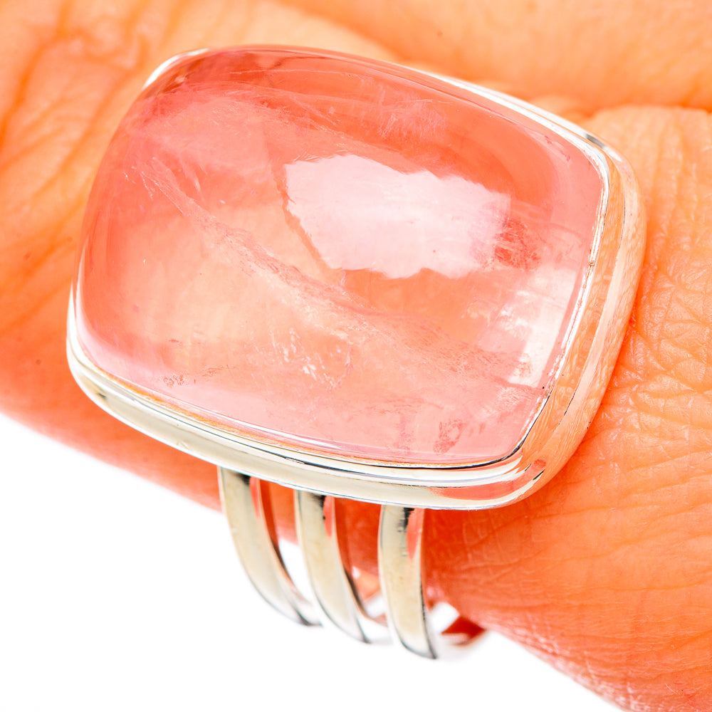 Rose Quartz Rings handcrafted by Ana Silver Co - RING101560