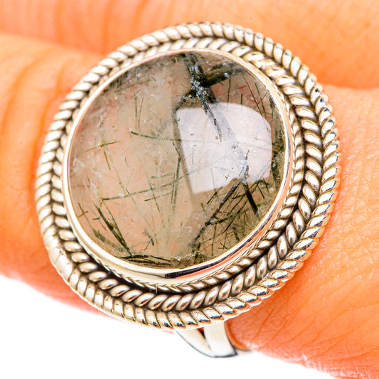 Tourmalinated Quartz Rings handcrafted by Ana Silver Co - RING101562
