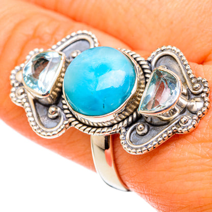 Larimar Rings handcrafted by Ana Silver Co - RING101569