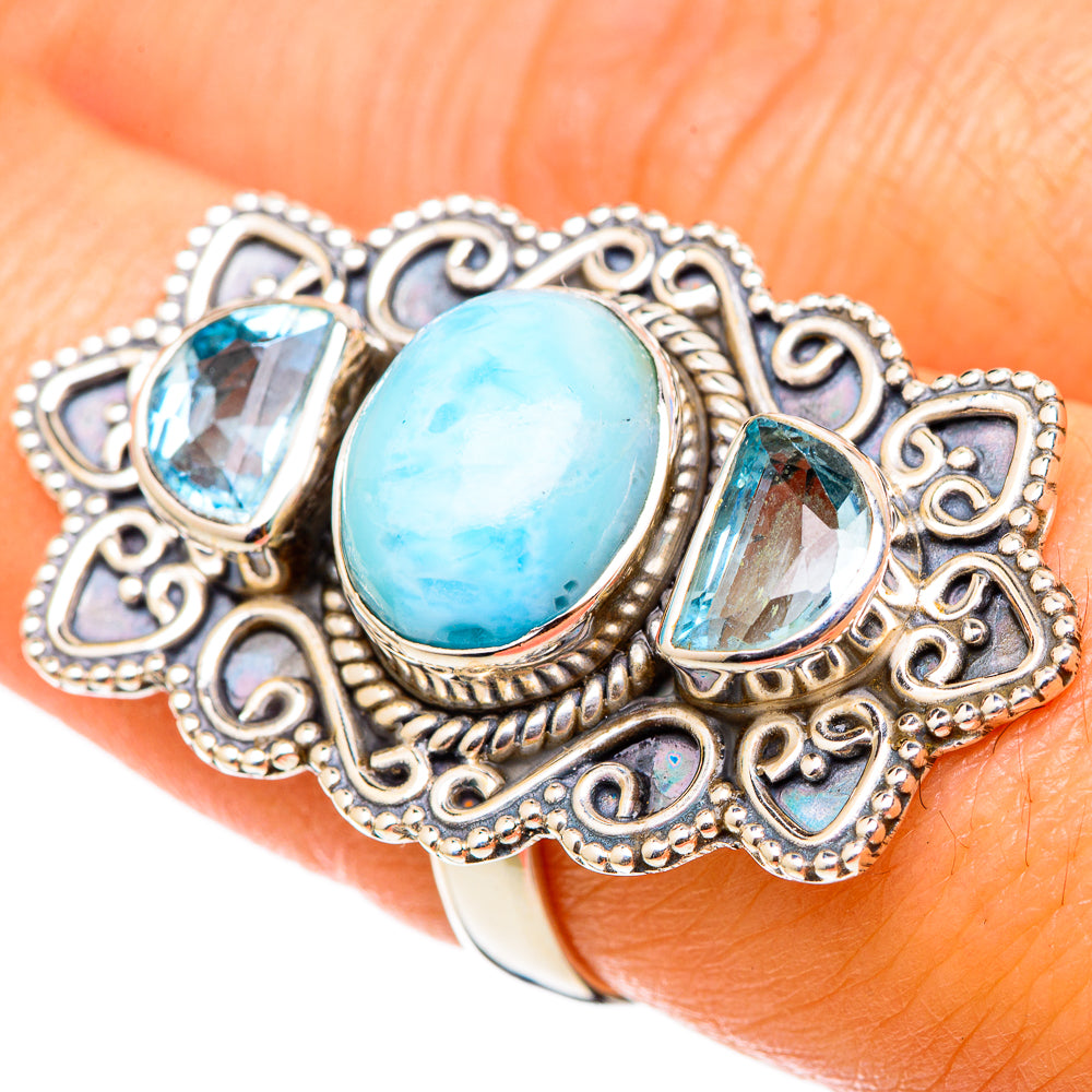 Larimar Rings handcrafted by Ana Silver Co - RING101570