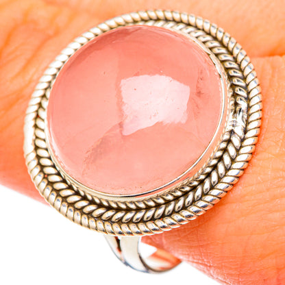 Rose Quartz Rings handcrafted by Ana Silver Co - RING101573