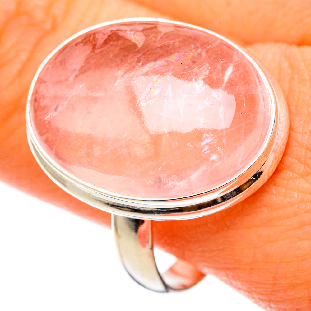 Rose Quartz Rings handcrafted by Ana Silver Co - RING101577