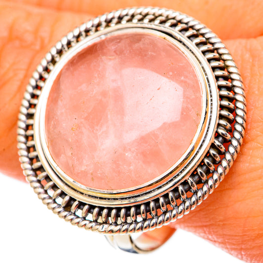 Rose Quartz Rings handcrafted by Ana Silver Co - RING101578