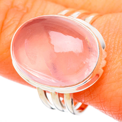 Rose Quartz Rings handcrafted by Ana Silver Co - RING101579