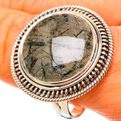 Tourmalinated Quartz Rings handcrafted by Ana Silver Co - RING101581