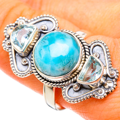 Larimar Rings handcrafted by Ana Silver Co - RING101587