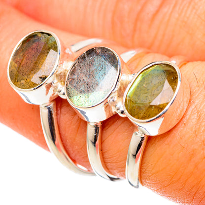 Labradorite Rings handcrafted by Ana Silver Co - RING101590