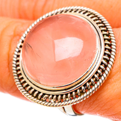 Rose Quartz Rings handcrafted by Ana Silver Co - RING101591