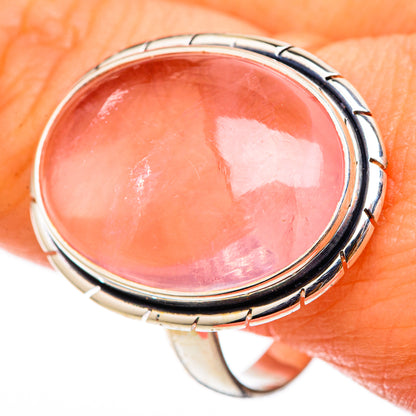 Rose Quartz Rings handcrafted by Ana Silver Co - RING101592