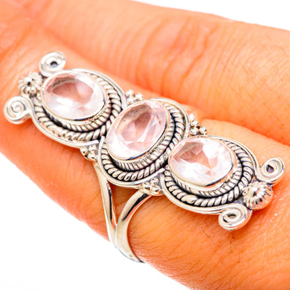 Rose Quartz Rings handcrafted by Ana Silver Co - RING101597