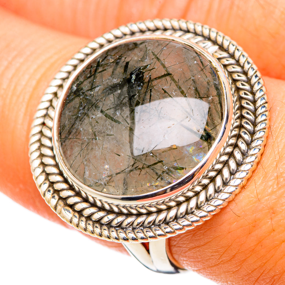 Tourmalinated Quartz Rings handcrafted by Ana Silver Co - RING101599