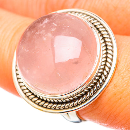 Rose Quartz Rings handcrafted by Ana Silver Co - RING101609