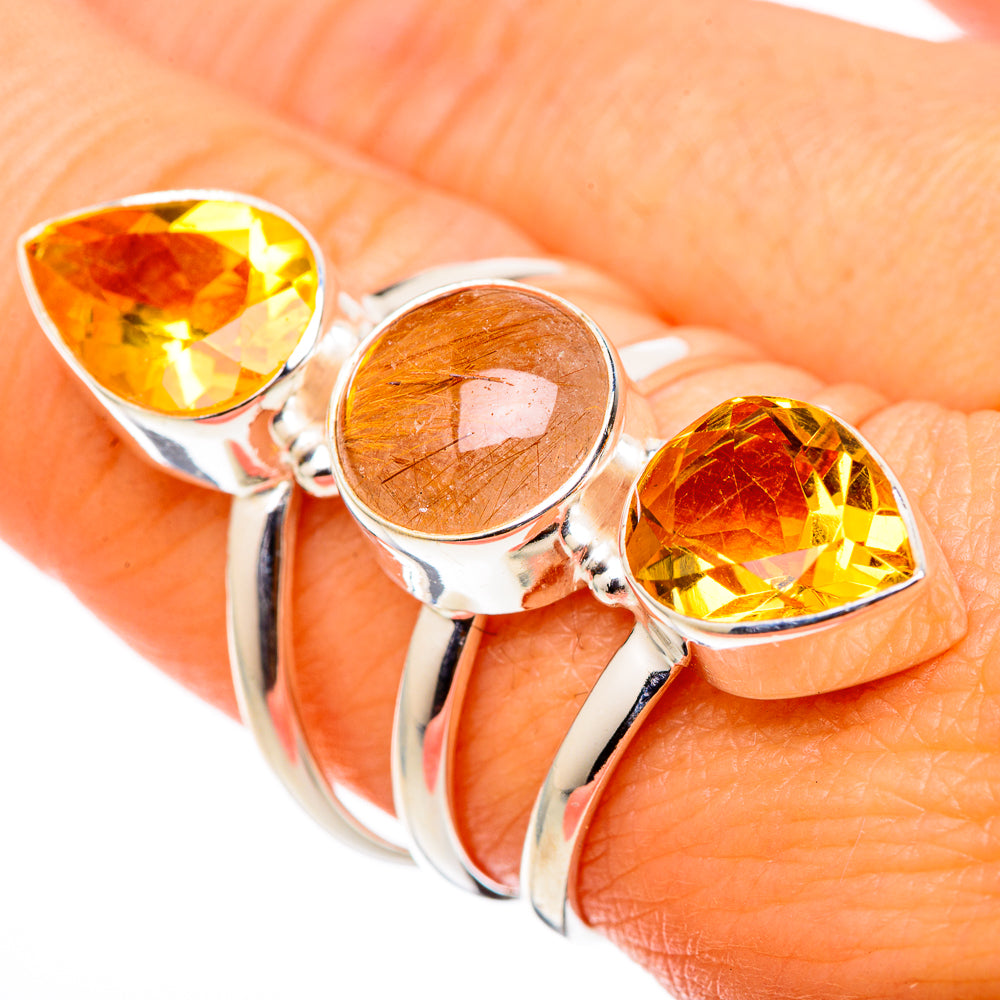 Rutilated Quartz Rings handcrafted by Ana Silver Co - RING101612