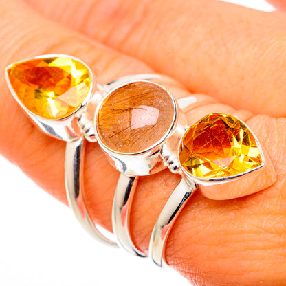 Rutilated Quartz Rings handcrafted by Ana Silver Co - RING101612