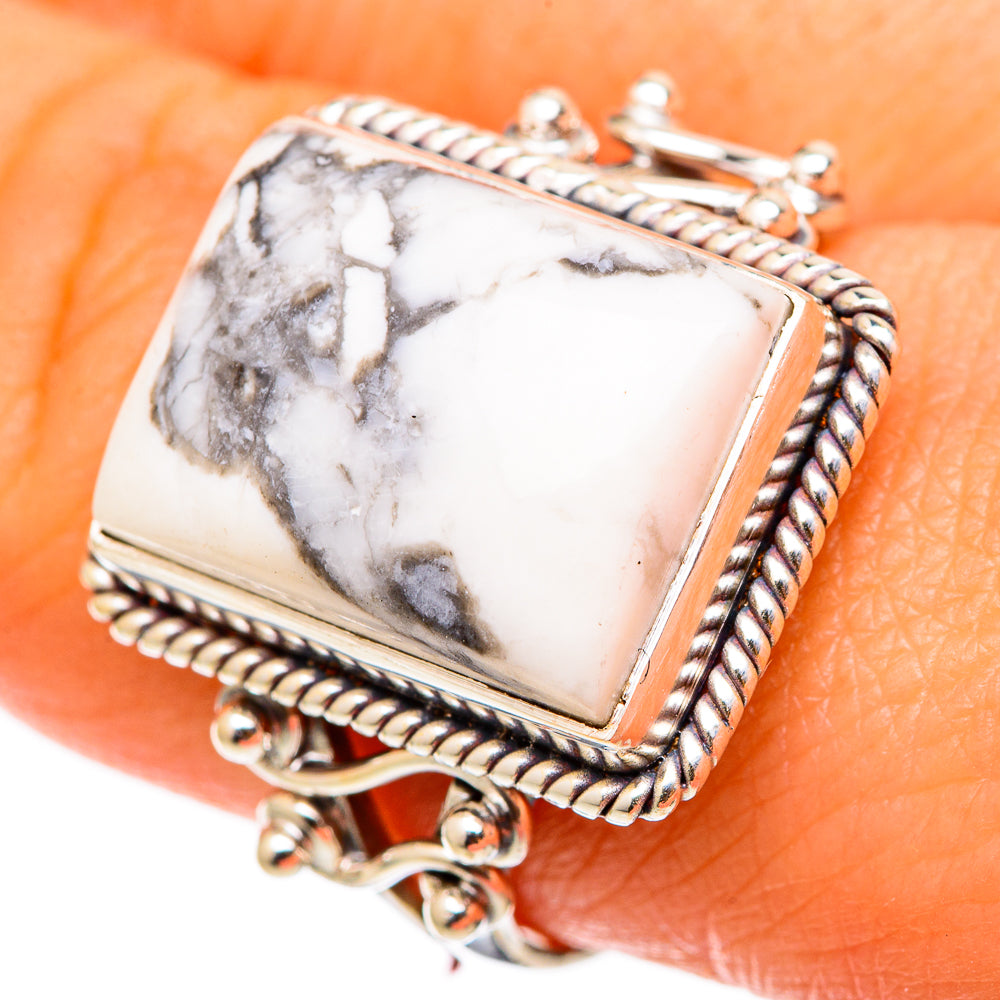 Howlite Rings handcrafted by Ana Silver Co - RING101613