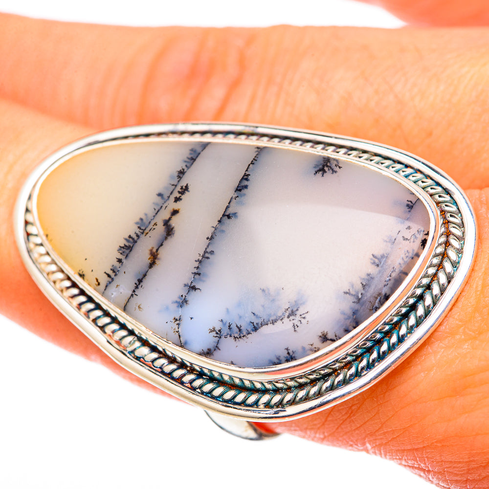 Dendritic Opal Rings handcrafted by Ana Silver Co - RING101614