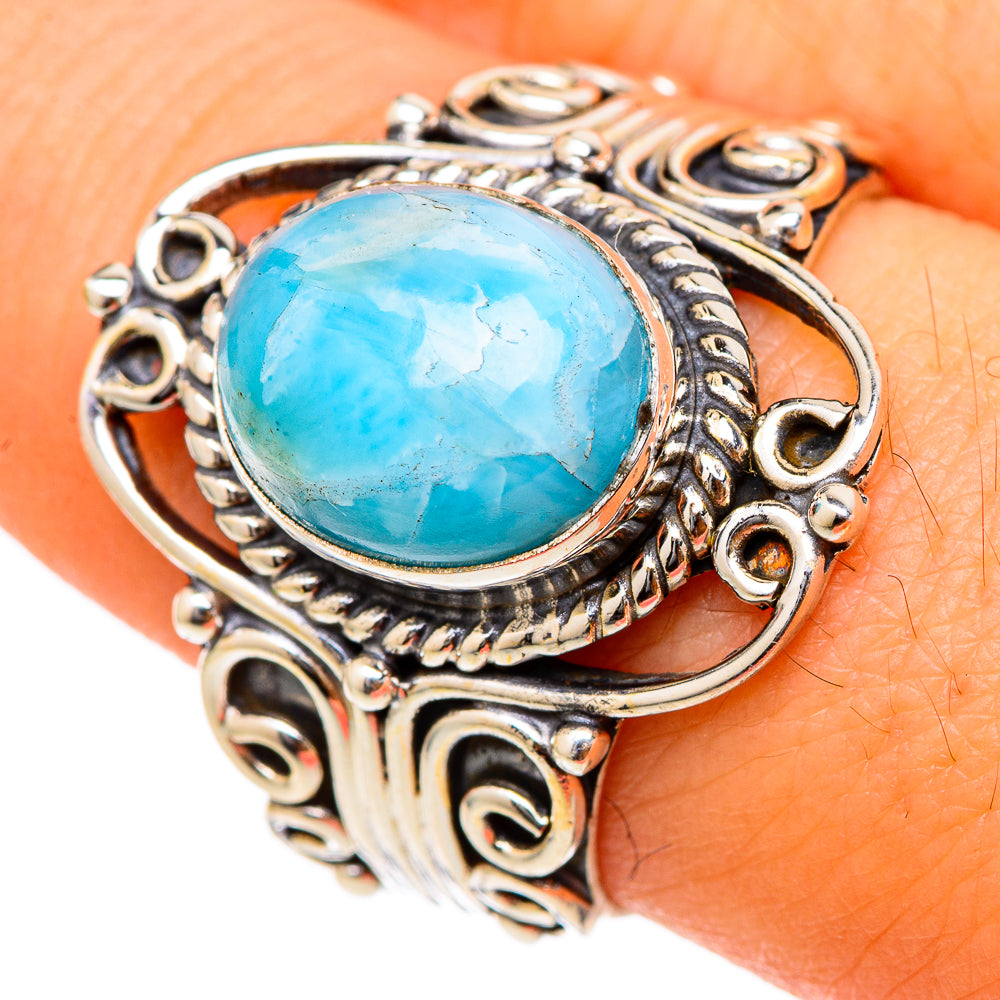 Larimar Rings handcrafted by Ana Silver Co - RING101632