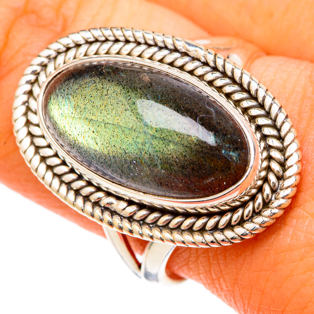 Labradorite Rings handcrafted by Ana Silver Co - RING101635