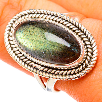 Labradorite Rings handcrafted by Ana Silver Co - RING101635