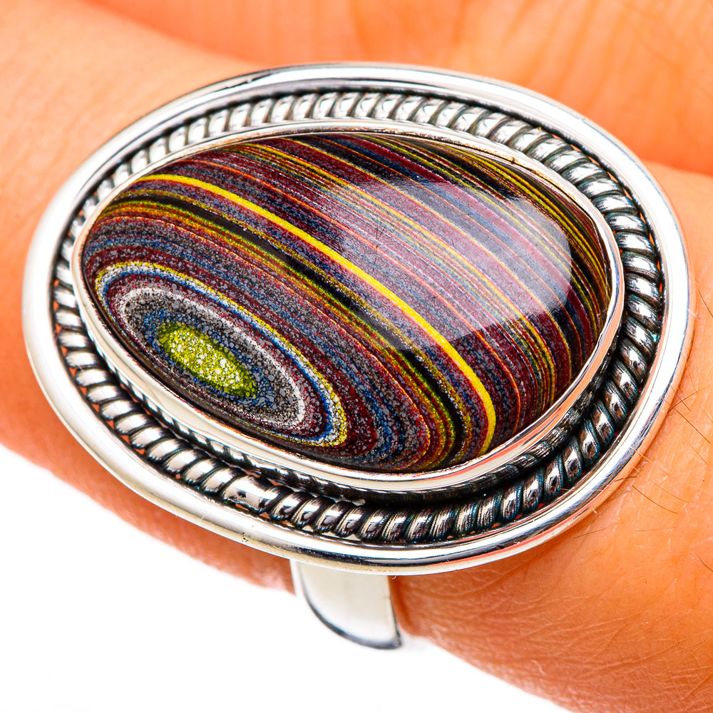 Fordite Rings handcrafted by Ana Silver Co - RING101636
