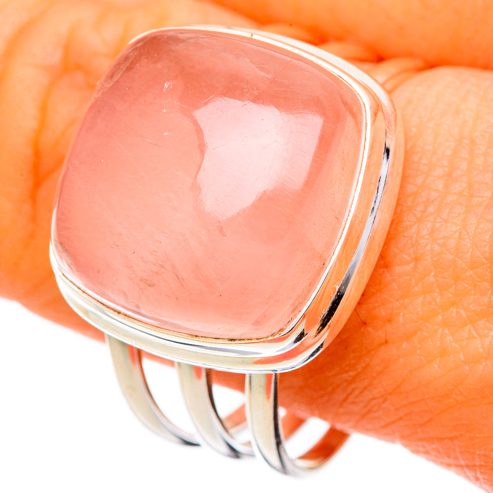 Rose Quartz Rings handcrafted by Ana Silver Co - RING101640