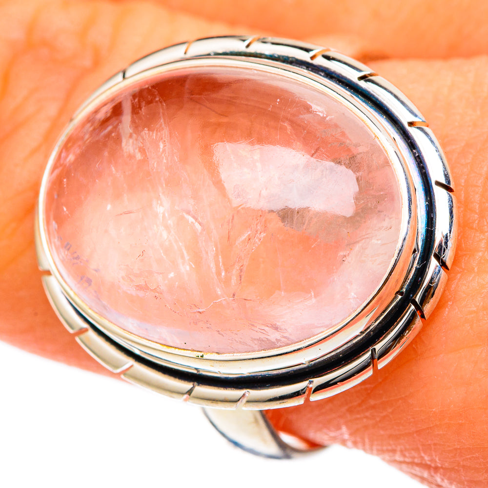 Rose Quartz Rings handcrafted by Ana Silver Co - RING101641