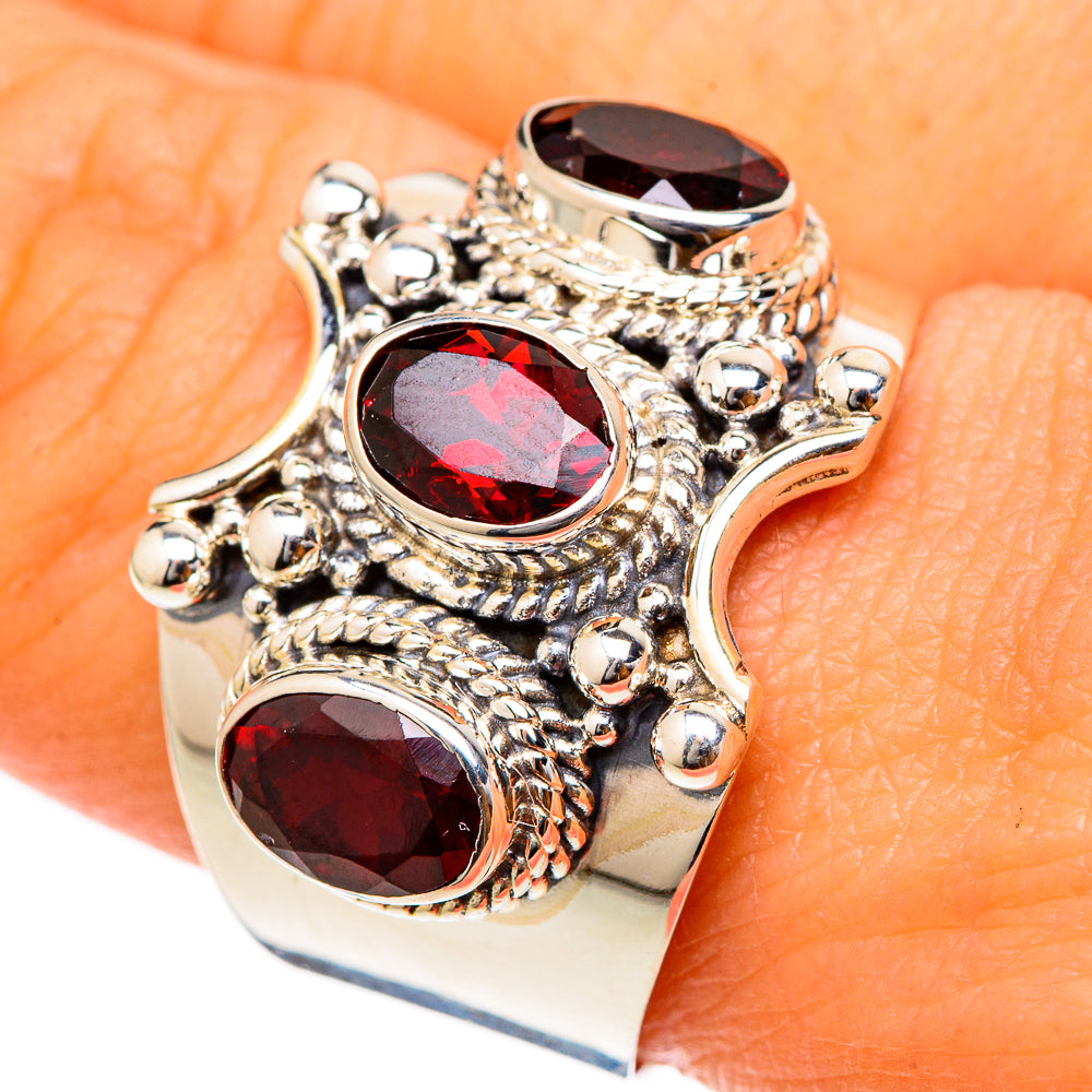 Garnet Rings handcrafted by Ana Silver Co - RING101643