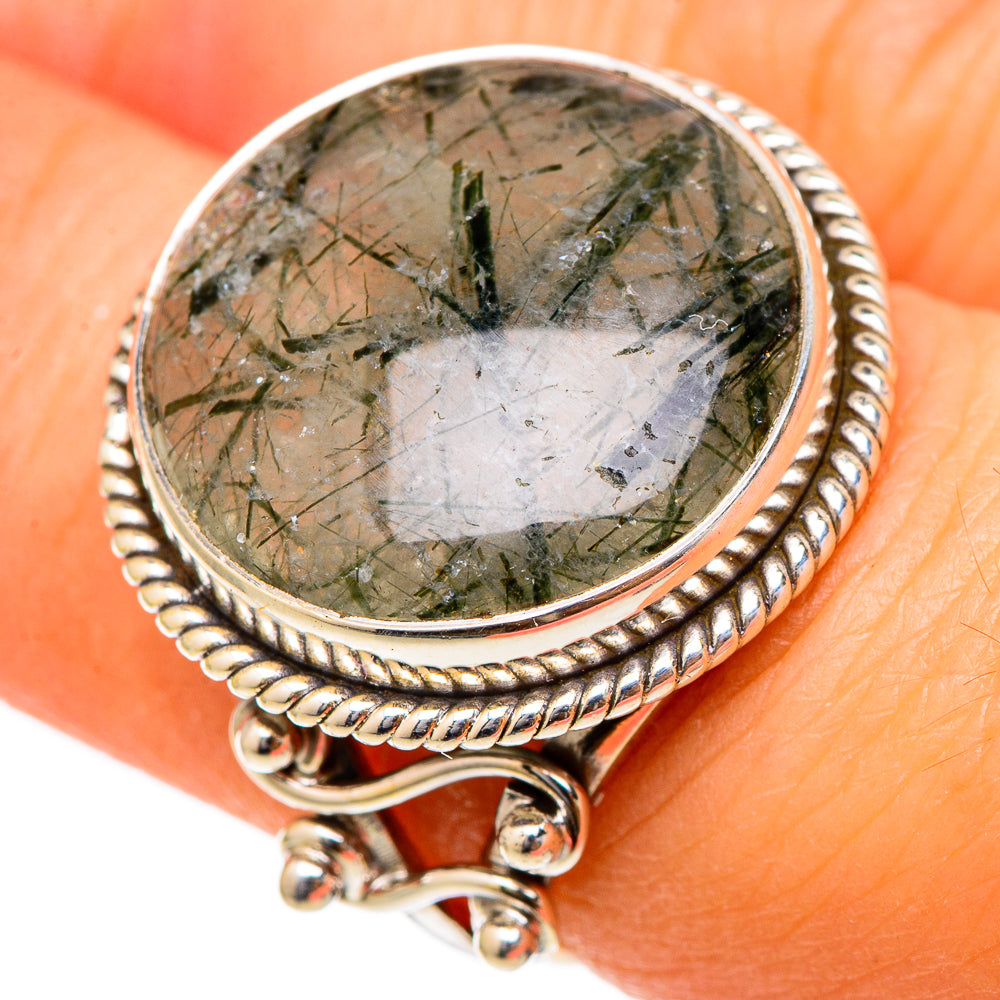 Tourmalinated Quartz Rings handcrafted by Ana Silver Co - RING101649