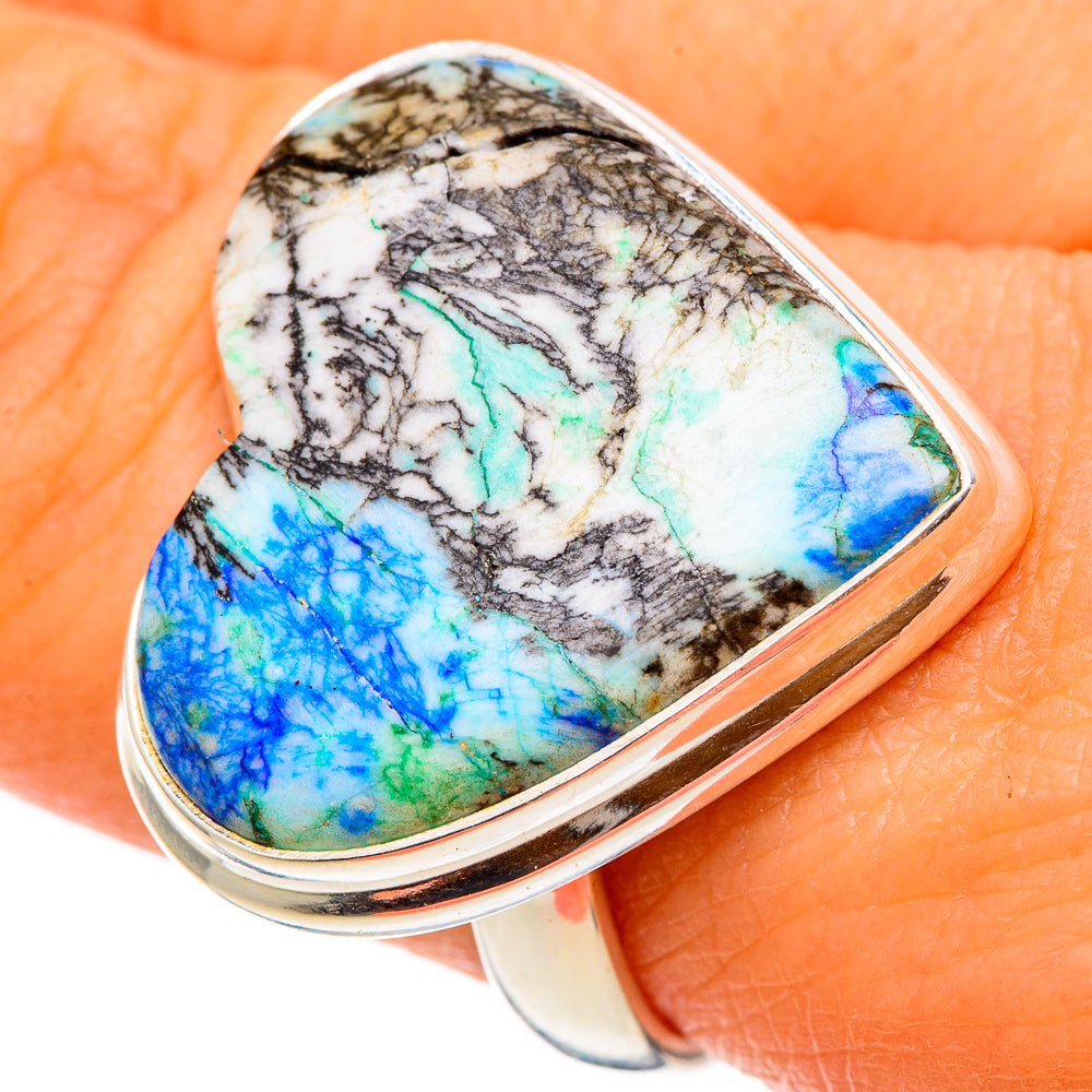 Blue Agate Rings handcrafted by Ana Silver Co - RING101653