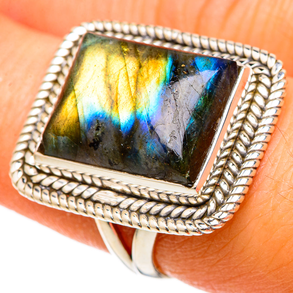 Labradorite Rings handcrafted by Ana Silver Co - RING101654