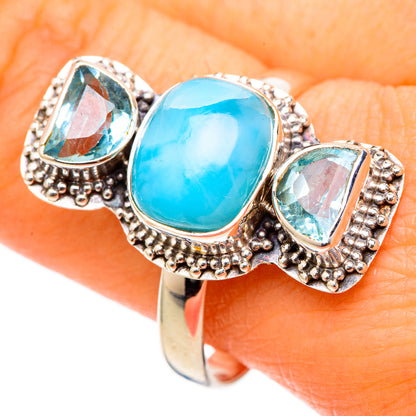 Larimar Rings handcrafted by Ana Silver Co - RING101657