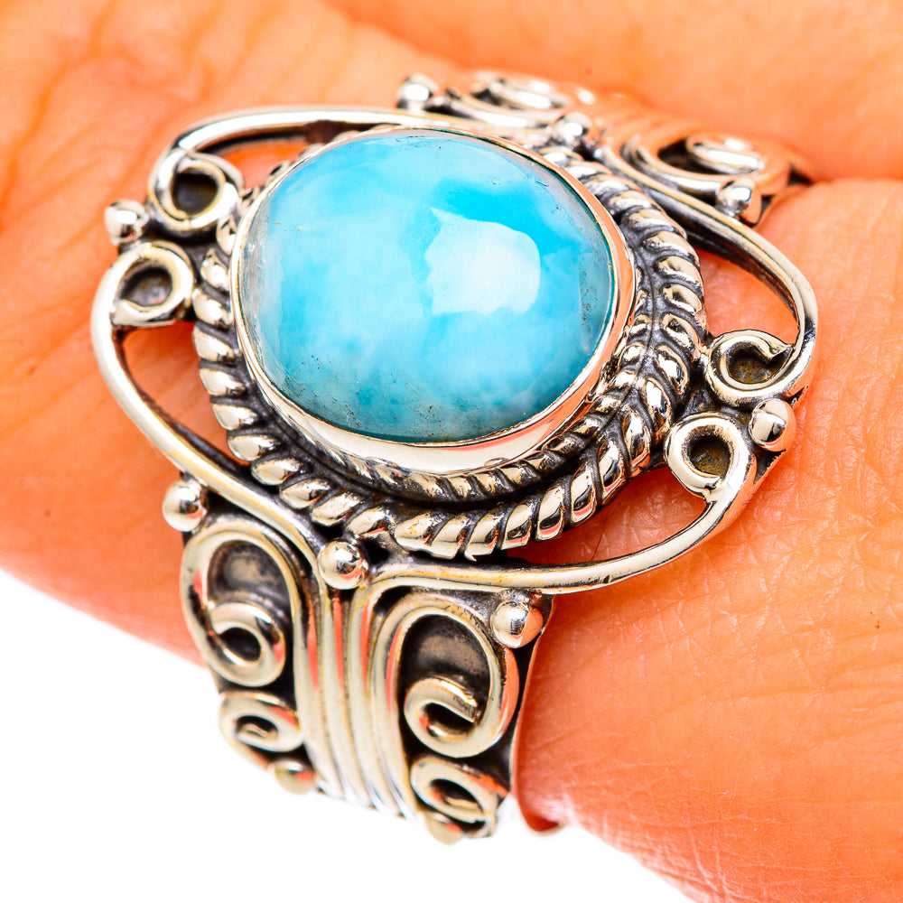 Larimar Rings handcrafted by Ana Silver Co - RING101658